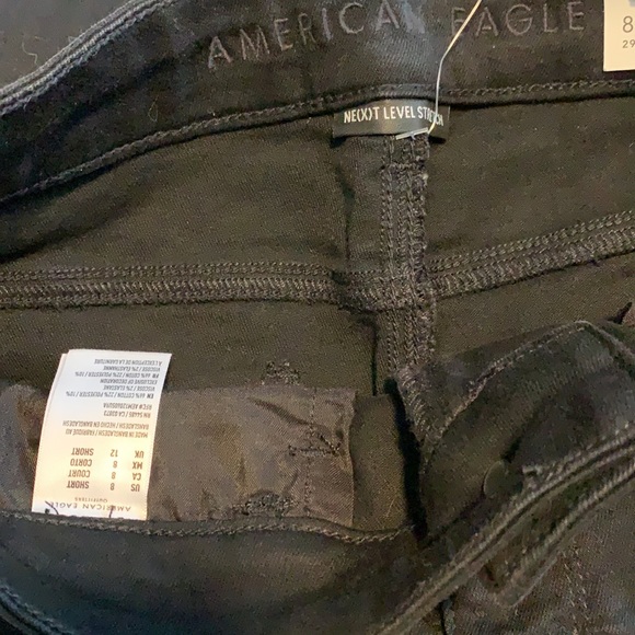 American Eagle Outfitters Black Distressed Hi-Rise Jeggings - Picture 4 of 10